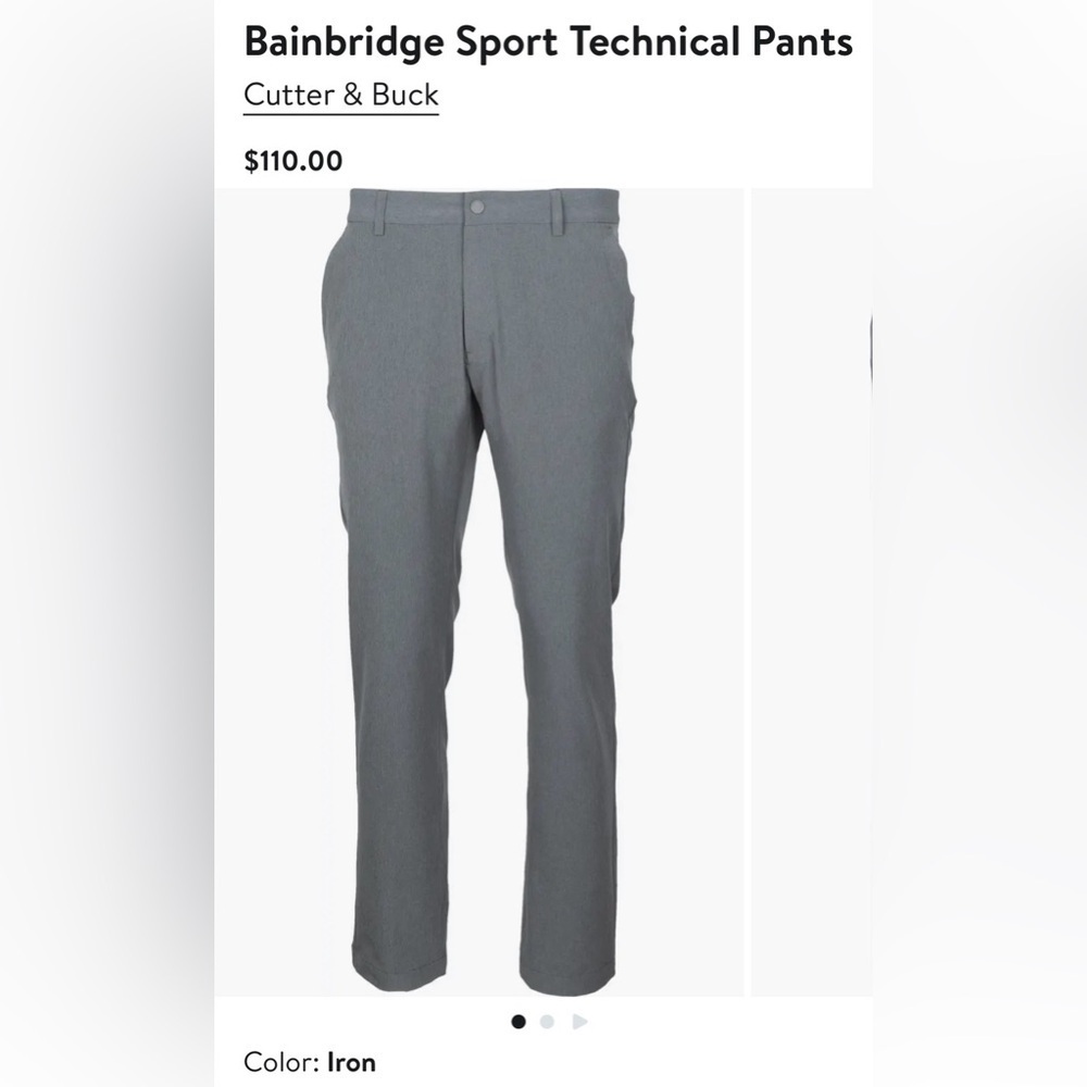 Cutter & Buck Iron Gray Dress Pants